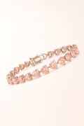 Pink Heart Diamond Tennis